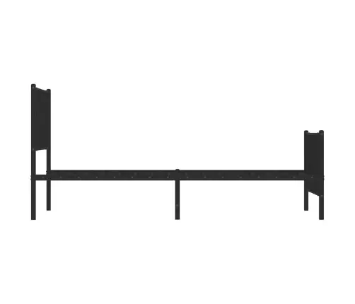 Gultas Rāmis Ar Galvgali Un Kājgali, Melns Metāls, 100X200 Cm Vidaxl