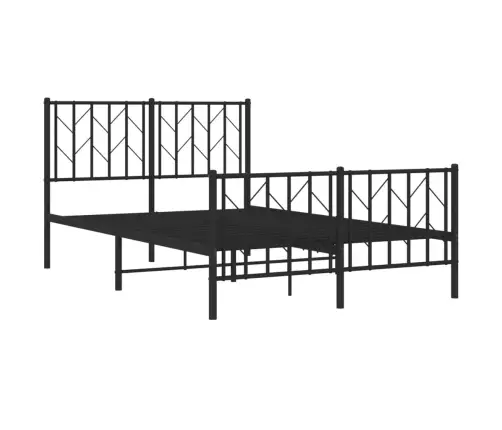 Gultas Rāmis Ar Galvgali Un Kājgali, Melns Metāls, 120X200 Cm Vidaxl Gultas Rāmis Ar Galvgali Un Kājgali, Melns Metāls, 120X200 Cm Vidaxl