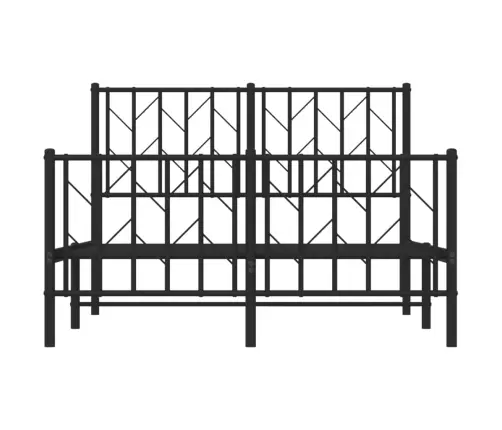Gultas Rāmis Ar Galvgali Un Kājgali, Melns Metāls, 120X200 Cm Vidaxl Gultas Rāmis Ar Galvgali Un Kājgali, Melns Metāls, 120X200 Cm Vidaxl
