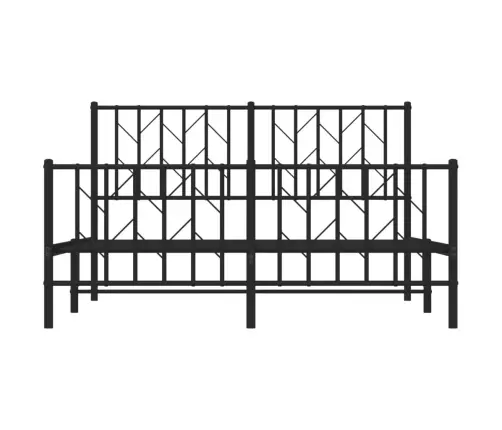 Lovos Rėmas Su Galvūgaliu/Kojūgaliu, Juodas, 135X190cm Metalas