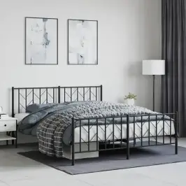 Lovos Rėmas Be Čiužinio, Juodas, 160X200cm Metalas Lovos Rėmas Be Čiužinio, Juodas, 160X200cm Metalas