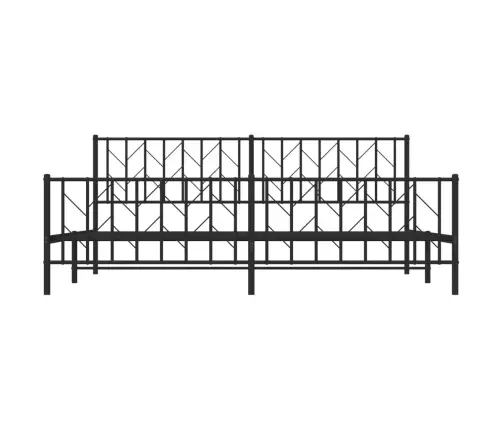 Lovos Rėmas Su Galvūgaliu/Kojūgaliu, Juodas, 200X200cm Metalas