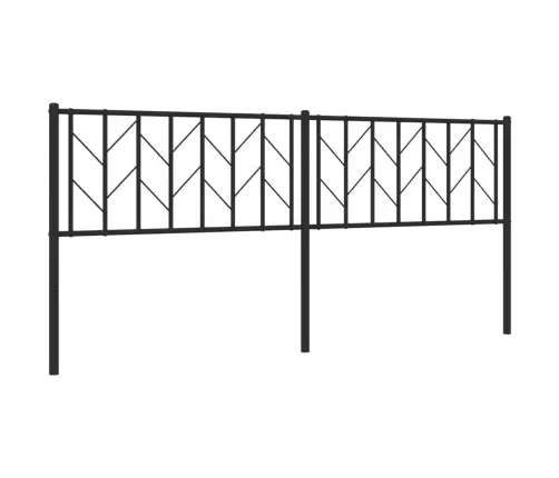 Gultas Galvgalis, Metāls, Melns, 193 Cm Vidaxl