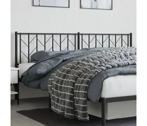 Gultas Galvgalis, Metāls, Melns, 193 Cm Vidaxl