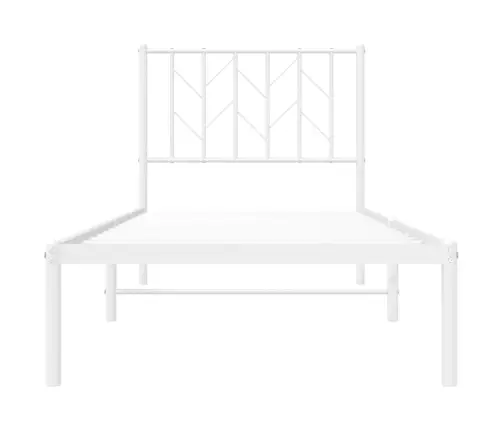 Metalinis Lovos Rėmas Su Galvūgaliu, Baltos Spalvos, 80X200Cm