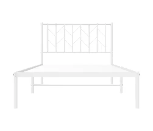 Metalinis Lovos Rėmas Su Galvūgaliu, Baltos Spalvos, 100X190Cm