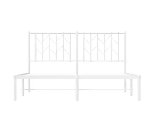 Metalinis Lovos Rėmas Su Galvūgaliu, Baltos Spalvos, 140X200Cm