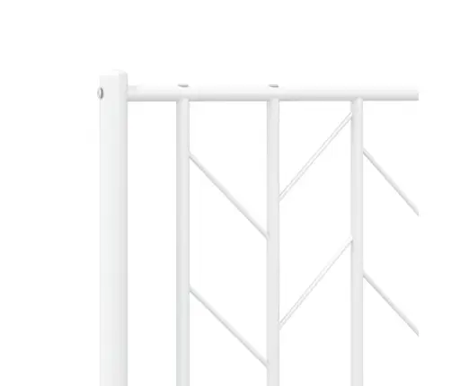 Gultas Rāmis Ar Galvgali, Balts Metāls, 150X200 Cm Vidaxl