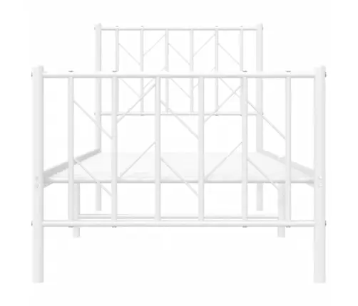 Lovos Rėmas Su Galvūgaliu/Kojūgaliu, Baltas, 75X190cm Metalas