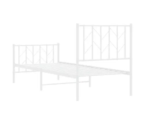 Lovos Rėmas Su Galvūgaliu/Kojūgaliu, Baltas, 75X190cm Metalas