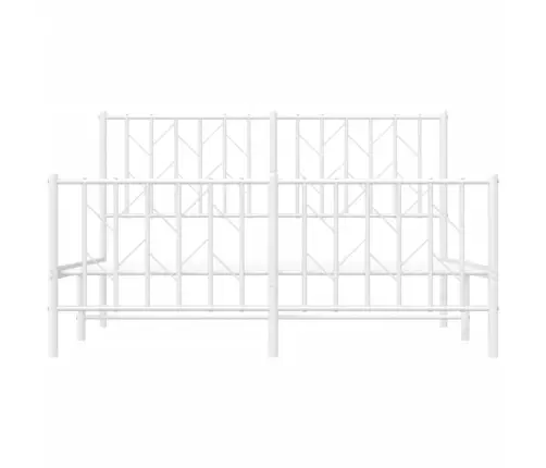 Lovos Rėmas Su Galvūgaliu/Kojūgaliu, Baltas, 140X190cm Metalas