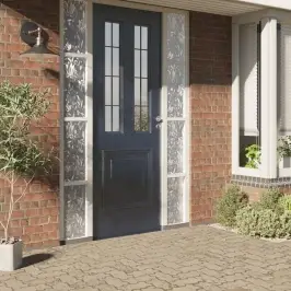 Loga Plēves, 2 Gab., Matētas, Zieda Raksts, Pvc Vidaxl