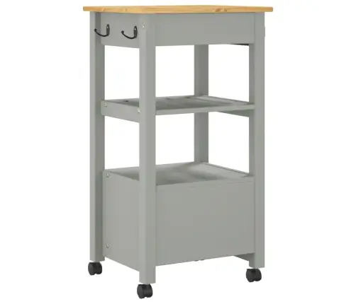 Virtuves Ratiņi Monza, 48X40X90 Cm, Priedes Masīvkoks Vidaxl