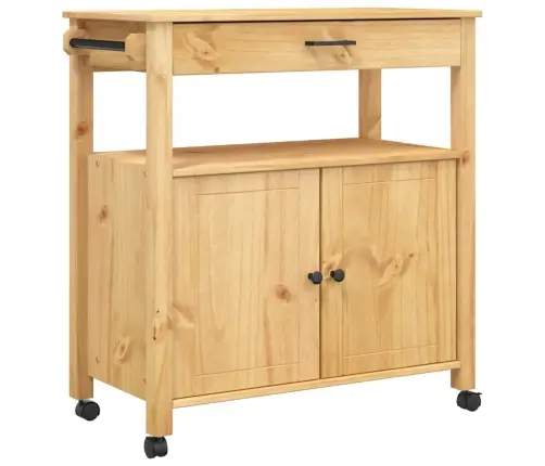 Virtuves Ratiņi Monza, 84X40X90 Cm, Priedes Masīvkoks Vidaxl