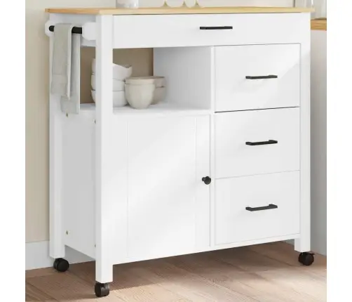 Virtuves Ratiņi Monza, 84X40X90 Cm, Priedes Masīvkoks Vidaxl