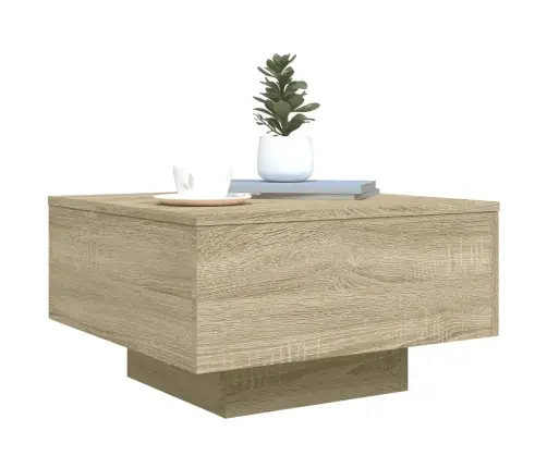 Kafijas Galdiņš, Ozolkoka Krāsā, 55X55X31 Cm, Skaidu Plāksne Vidaxl