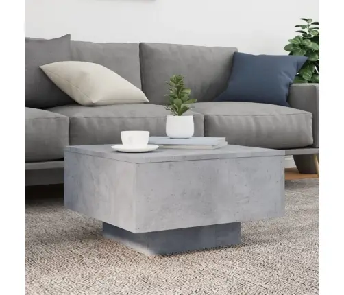 Kafijas Galdiņš, Betona Pelēks, 55X55X31 Cm, Inženierijas Koks Vidaxl