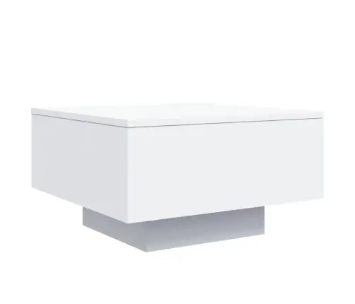 Kafijas Galdiņš Ar Led, Balts, 55X55X31 Cm Vidaxl