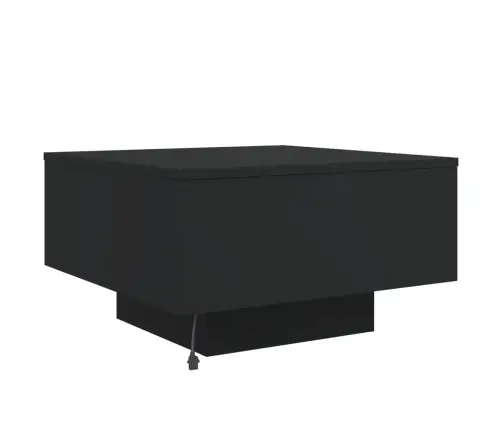 Kafijas Galdiņš Ar Led, Melns, 55X55X31 Cm Vidaxl