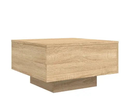 Kafijas Galdiņš Ar Led, Ozolkoka Krāsa, 55X55X31 Cm Vidaxl