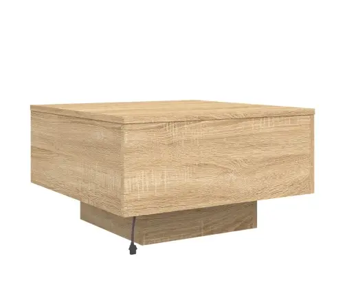 Kafijas Galdiņš Ar Led, Ozolkoka Krāsa, 55X55X31 Cm Vidaxl