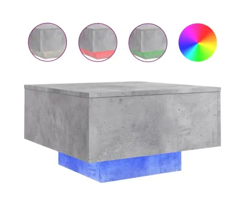 Kohvilaud Led-Tuledega, Betoonhall, 55 X 55 X 31 Cm