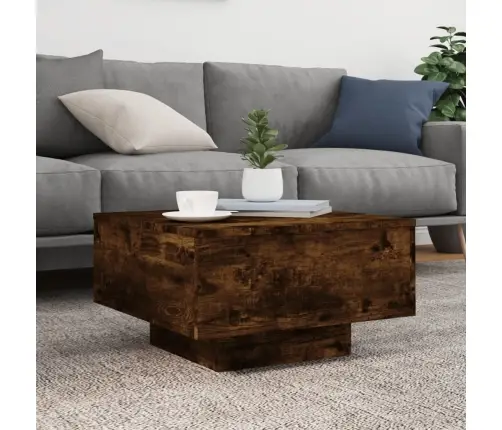 Kafijas Galdiņš Ar Led, Ozolkoka, 55X55X31 Cm Vidaxl