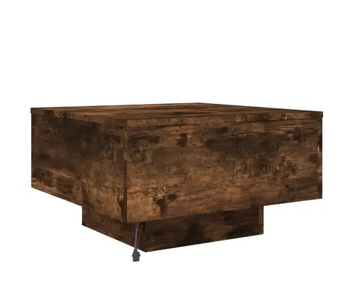 Kafijas Galdiņš Ar Led, Ozolkoka, 55X55X31 Cm Vidaxl