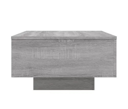 Kafijas Galdiņš Ar Led, Pelēka Ozolkoka Krāsa, 55X55X31 Cm Vidaxl