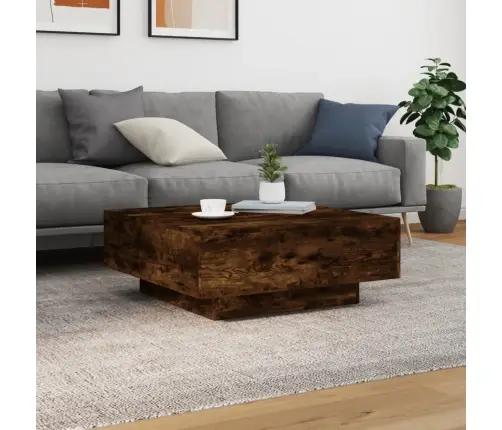 Kafijas Galdiņš, Ozolkoka Krāsā, 80X80X31 Cm, Skaidu Plāksne Vidaxl