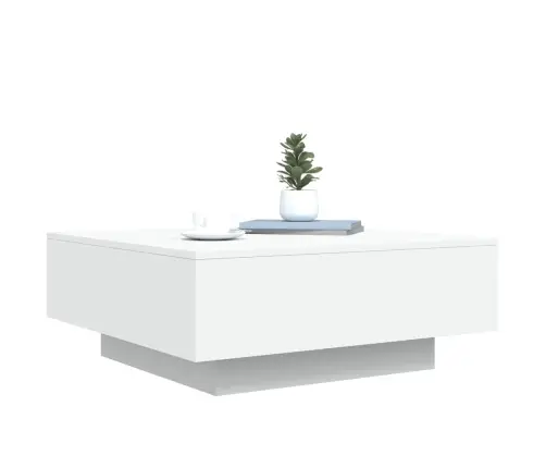 Kafijas Galdiņš Ar Led, Balts, 80X80X31 Cm Vidaxl Kafijas Galdiņš Ar Led, Balts, 80X80X31 Cm Vidaxl