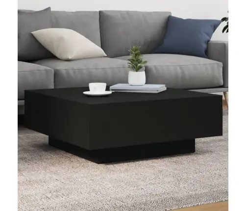 Kafijas Galdiņš Ar Led, Melns, 80X80X31 Cm Vidaxl Kafijas Galdiņš Ar Led, Melns, 80X80X31 Cm Vidaxl