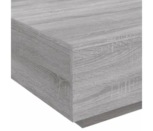 Kohvilaud Led-Tuledega, Hall Sonoma Tamm, 80 X 80 X 31 Cm