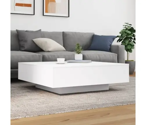 Kavos Staliukas, Baltos Spalvos, 100X100X31cm Apdirbta Mediena