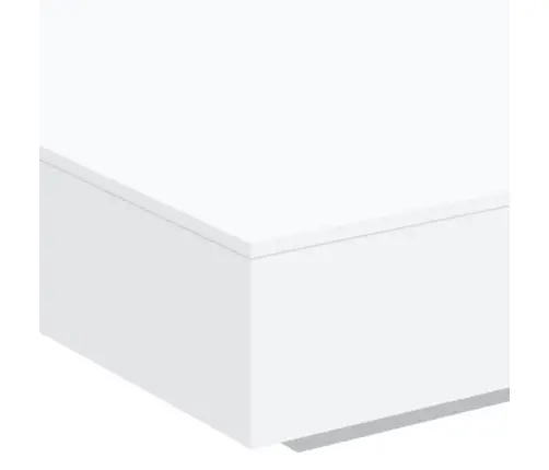 Kavos Staliukas, Baltos Spalvos, 100X100X31cm Apdirbta Mediena