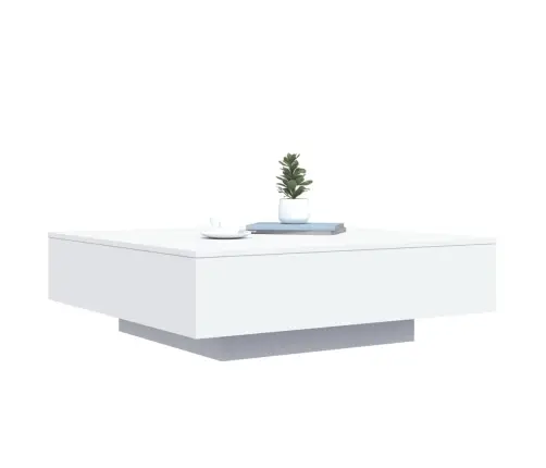 Kafijas Galdiņš Ar Led, Balts, 100X100X31 Cm Vidaxl