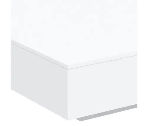 Kafijas Galdiņš Ar Led, Balts, 100X100X31 Cm Vidaxl