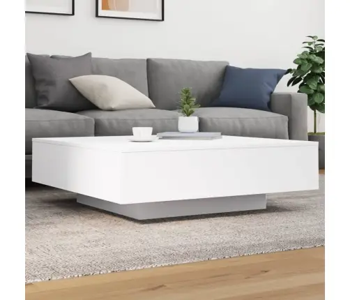 Kafijas Galdiņš Ar Led, Balts, 100X100X31 Cm Vidaxl