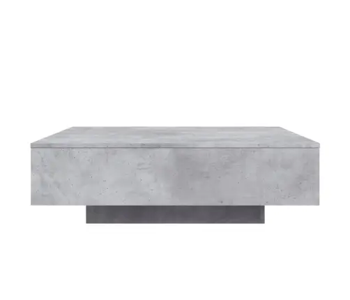 Kafijas Galdiņš Ar Led, Betona Pelēks, 100X100X31 Cm Vidaxl