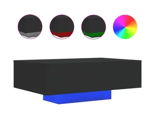 Kohvilaud Led-Tuledega, Must, 85 X 55 X 31 Cm