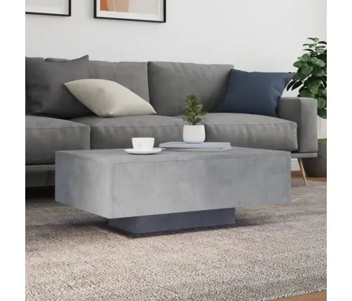 Kafijas Galdiņš Ar Led, Betona Pelēks, 85X55X31 Cm Vidaxl