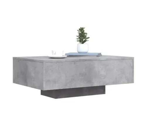 Kafijas Galdiņš Ar Led, Betona Pelēks, 85X55X31 Cm Vidaxl