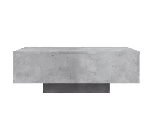 Kafijas Galdiņš Ar Led, Betona Pelēks, 85X55X31 Cm Vidaxl
