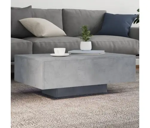 Kafijas Galdiņš Ar Led, Betona Pelēks, 85X55X31 Cm Vidaxl