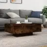 Kafijas Galdiņš Ar Led, Ozolkoka, 85X55X31 Cm Vidaxl