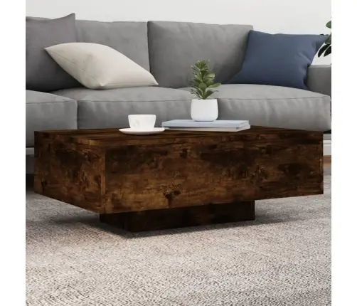 Kafijas Galdiņš Ar Led, Ozolkoka, 85X55X31 Cm Vidaxl