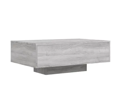 Kafijas Galdiņš Ar Led, Pelēka Ozolkoka Krāsa, 85X55X31 Cm Vidaxl