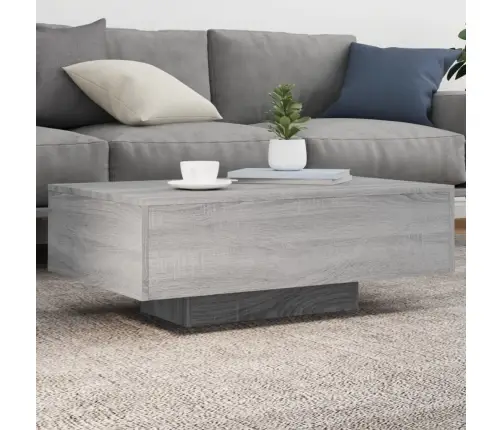 Kafijas Galdiņš Ar Led, Pelēka Ozolkoka Krāsa, 85X55X31 Cm Vidaxl