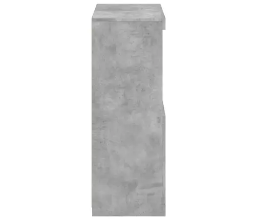 Šoninė Spintelė Su Led Lemputėmis, Betono, Apdirbta Mediena