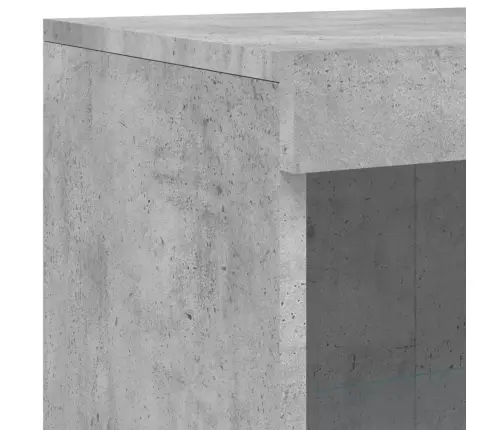 Šoninė Spintelė Su Led Lemputėmis, Betono, Apdirbta Mediena